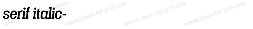 serif italic字体转换